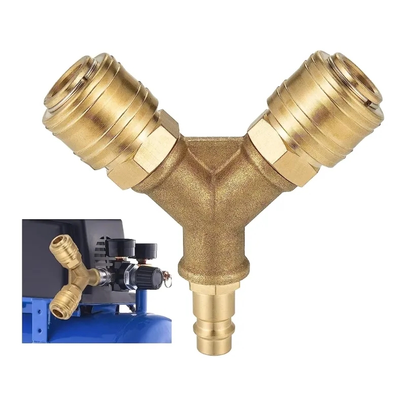 Compression Fitting Brass - Yükseltilmiş Sıkıştırılmış Hava Dağıtıcısı 2 Yollu,