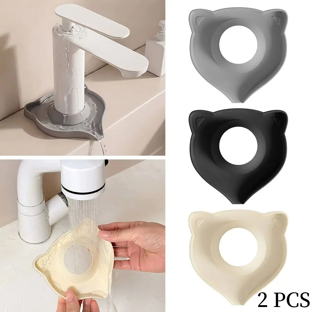 Silicone Tap Washer - 2 adet Yaratıcı Kedi Şekilli Drenaj
