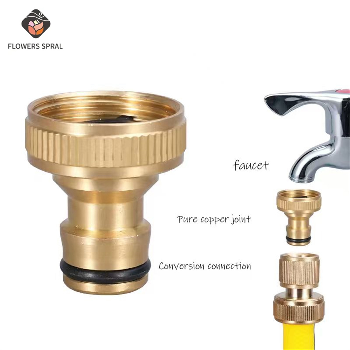 Compression Fitting Brass - 3/4 inç Dişli Bahçe Su Borusu