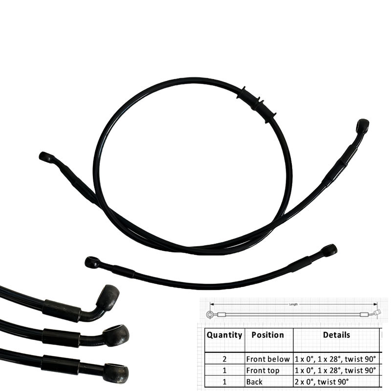 Ptfe Tape Thread - AN3 Moto Hidrolik Paslanmaz Çelik Örgülü