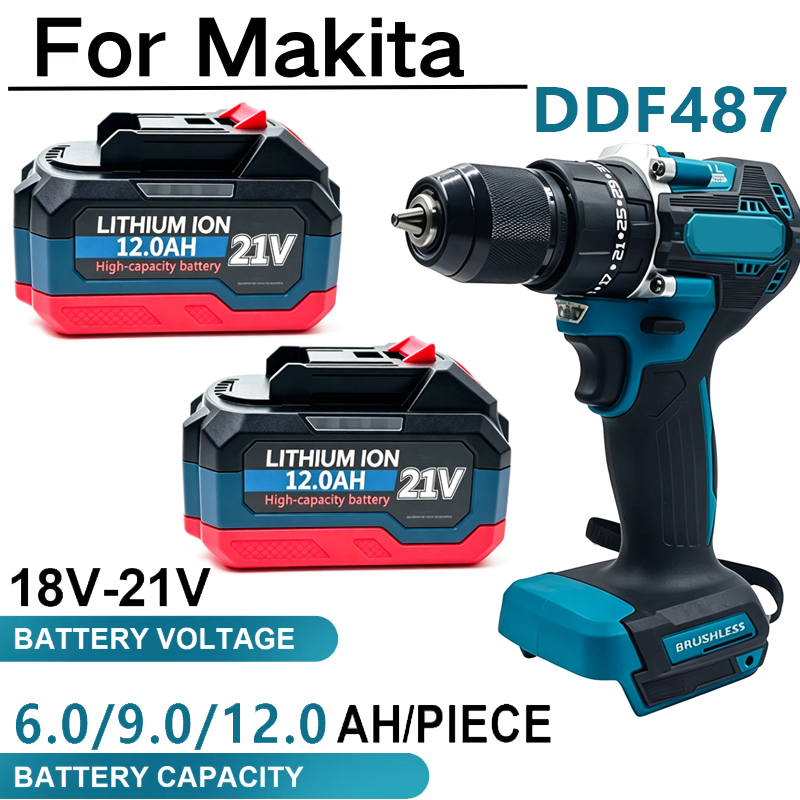 18-21V pil 12.0Ah şarj edilebi - Makita Drill Ddf484 incelemesi ve fiyatı
