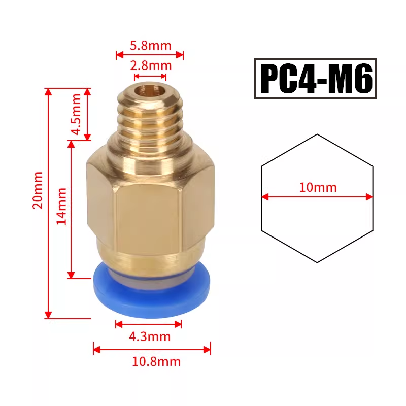 10 adet/grup PC4-M6 PC4-01 Hız - Ptfe Tape Thread incelemesi ve fiyatı